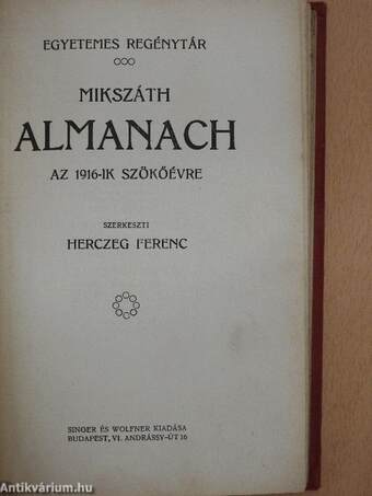 Mikszáth Almanach az 1916-ik szökőévre