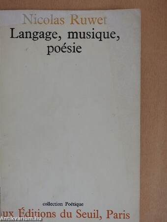 Langage, Musique, Poésie