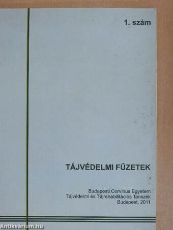 Tájvédelmi füzetek 2011/1.