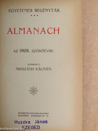 Almanach az 1908. szökőévre