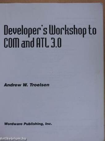 Developer's Workshop to COM and ALT 3.0 - CD-vel