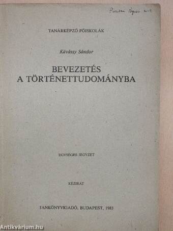 Bevezetés a történettudományba