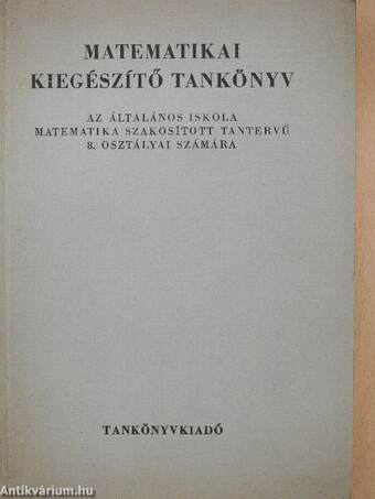 Matematikai kiegészítő tankönyv