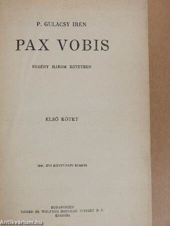 Pax Vobis I-III.