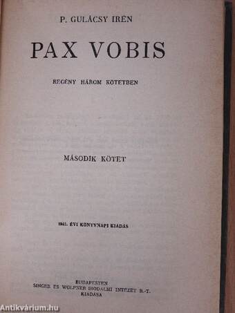 Pax Vobis I-III.