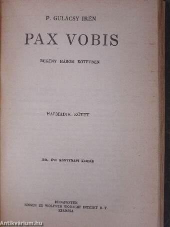 Pax Vobis I-III.