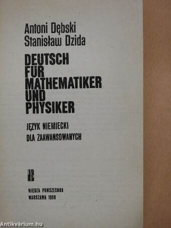 Deutsch für Mathematiker und Physiker