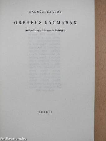 Orpheus nyomában