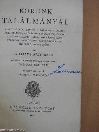 Korunk találmányai