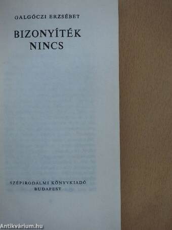 Bizonyíték nincs