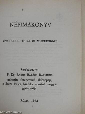 Népimakönyv