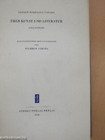 Über Kunst und Literatur