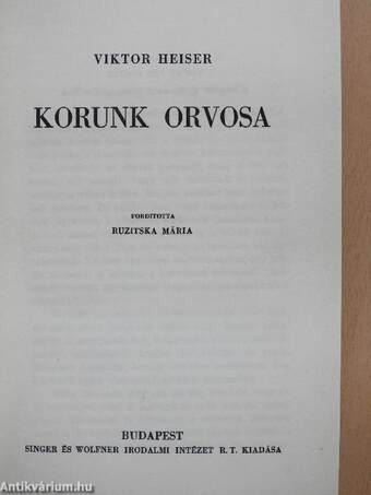 Korunk orvosa