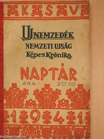 A Központi Sajtóvállalat naptára 1941.