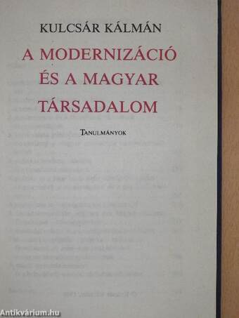 A modernizáció és a magyar társadalom