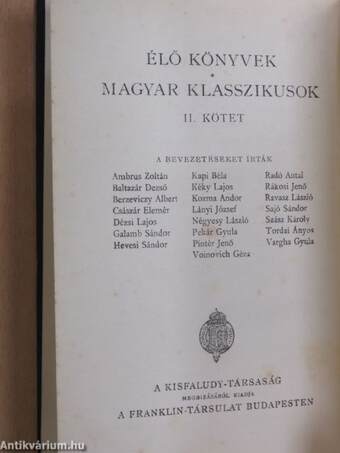 Kisfaludy Sándor munkái