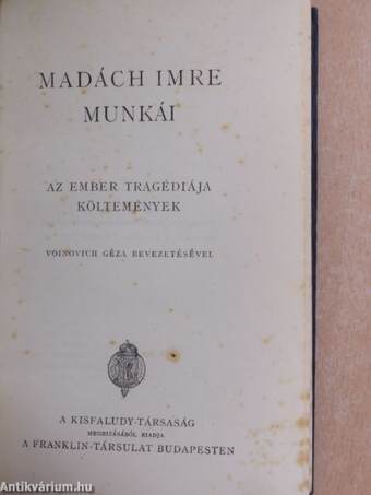 Madách Imre munkái