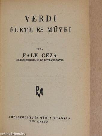 Verdi élete és művei