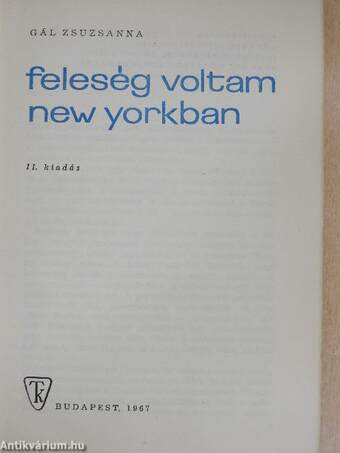 Feleség voltam New Yorkban