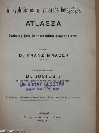 A syphilis és a venereás betegségek atlasza