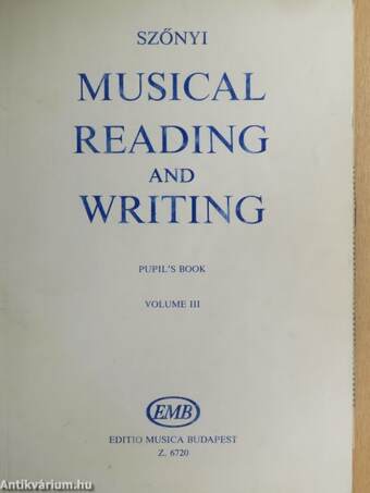 Musical Reading and Writing III. - Pupil's Book