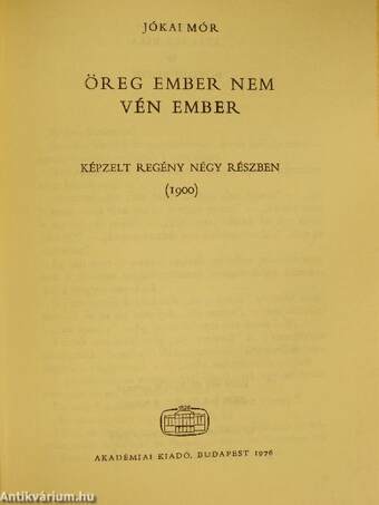 Öreg ember nem vén ember