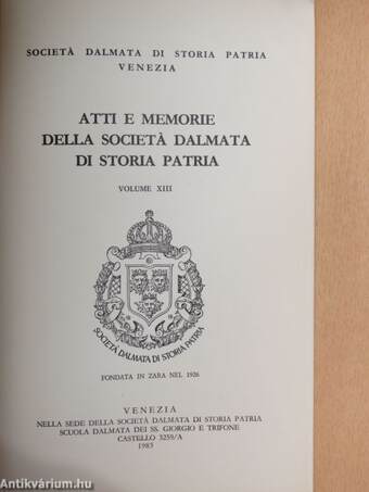 La formazione e lo sviluppo dell'autonomia comunale delle cittá dalmate nel medioevo