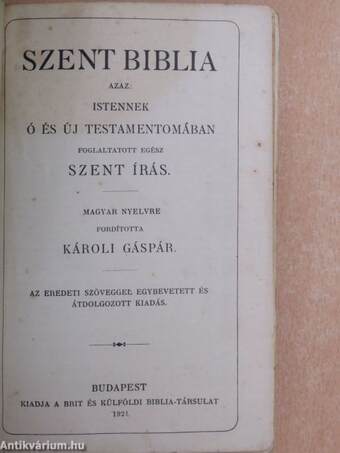 Szent Biblia