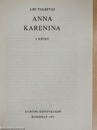 Anna Karenina I-II.