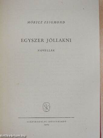 Egyszer jóllakni