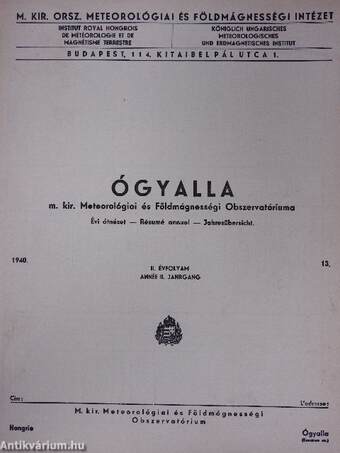 Ógyalla 1940. január-december/Évi átnézet 1940.