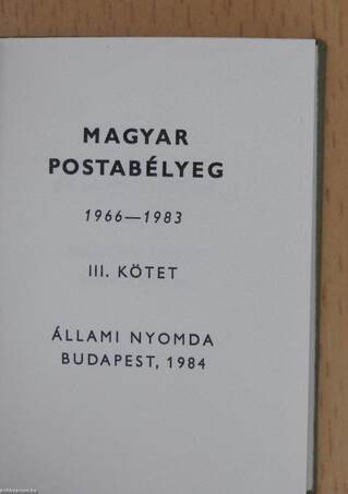 Magyar postabélyeg III. (minikönyv) (számozott)