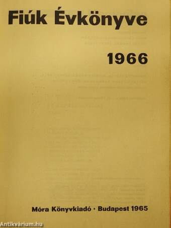 Fiúk Évkönyve 1966