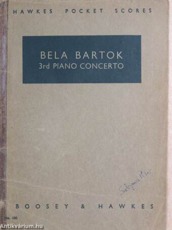 Bela Bartok 3rd piano concerto (Solymos Péter könyvtárából)