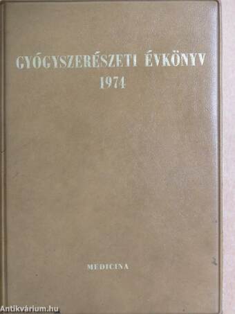 Gyógyszerészeti évkönyv 1974