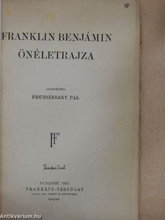 Franklin Benjámin önéletrajza