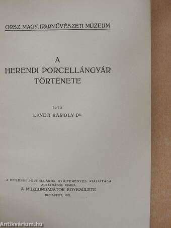 A Herendi Porcellángyár története