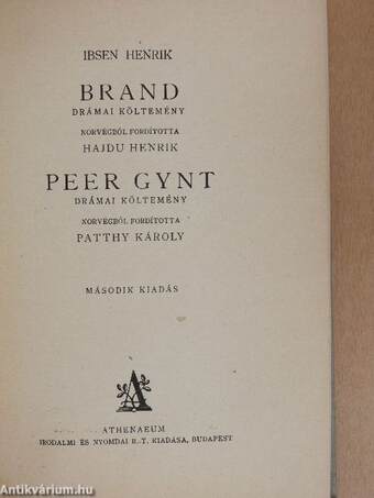 Brand/Peer Gynt