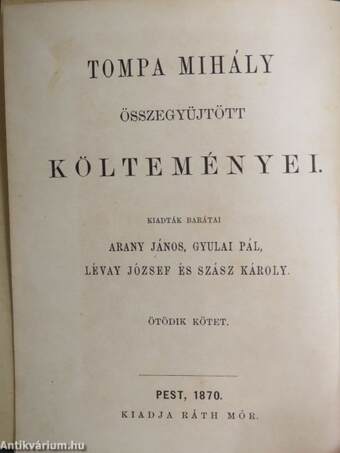 Tompa Mihály elbeszélő költeményei II. (töredék)