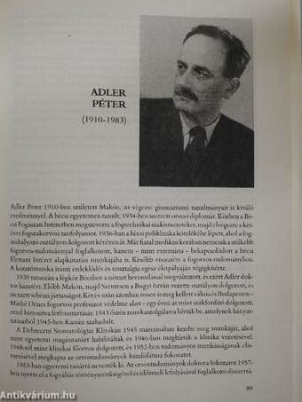 A Debreceni Orvostudományi Egyetem története és professzorainak életrajza 1918-1988