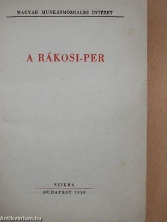 A Rákosi-per