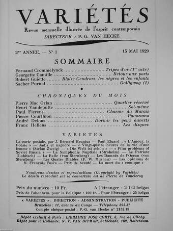 Variétés 15 mai 1929