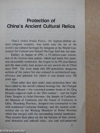 Protection of China's Ancient Cultural Relics