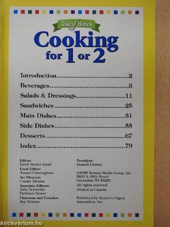 Cooking for 1 or 2