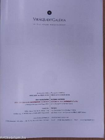 Virág Judit Galéria és Aukciósház - Őszi aukció 2016