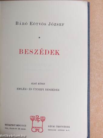 Beszédek I-III.