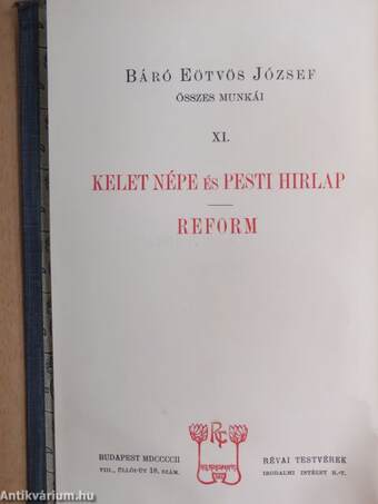 Kelet népe és Pesti hirlap/Reform