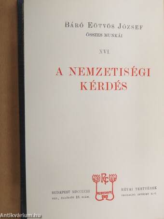 A nemzetiségi kérdés