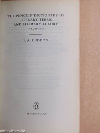 The Penguin Dictionary of Literary Terms and Literary Theory