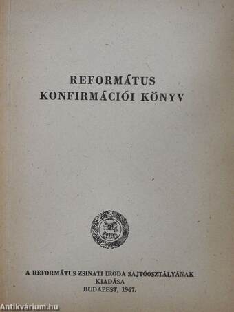 Református konfirmációi könyv